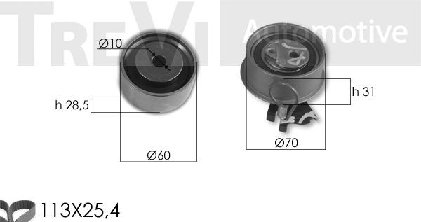 TREVI AUTOMOTIVE Zobsiksnas komplekts KD1456